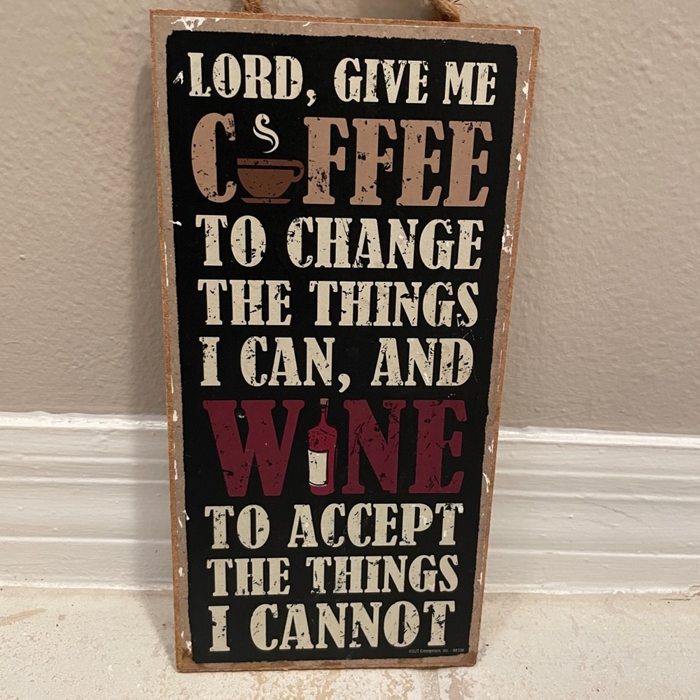Coffee and Wine Wall Sign